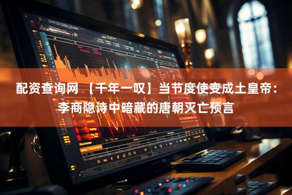 配资查询网 【千年一叹】当节度使变成土皇帝：李商隐诗中暗藏的唐朝灭亡预言
